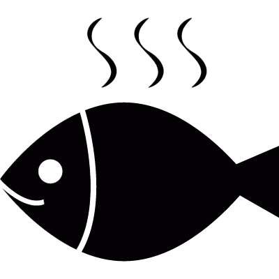 Cooked fish vector logo