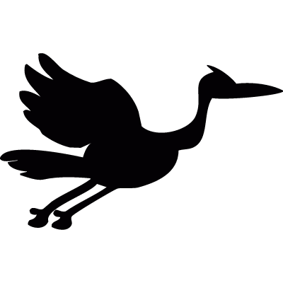 Flying stork vector logo