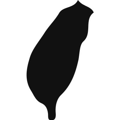 Taiwan country map black shape vector logo