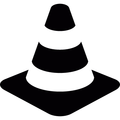 Traffic cone vector logo