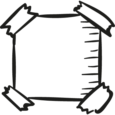 Sellotaped note vector logo