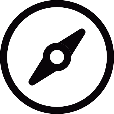 Small circular compass vector logo