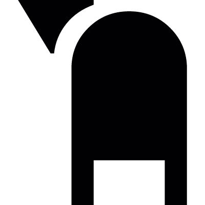Mailbox silhouette vector logo
