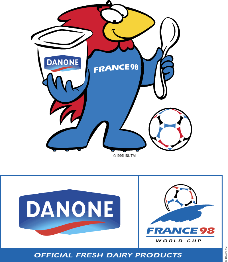 Danone sponsor of Worldcup 98 vector