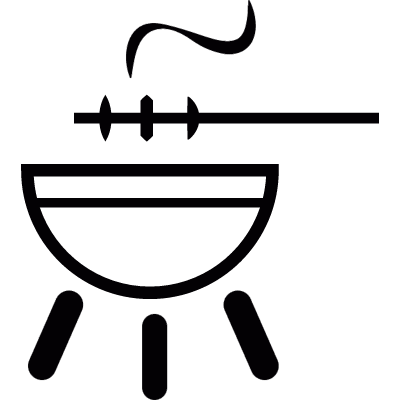 Barbecue and brochette vector logo