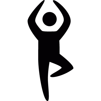 Yoga position vector logo