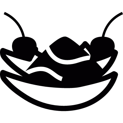 Banana split vector logo