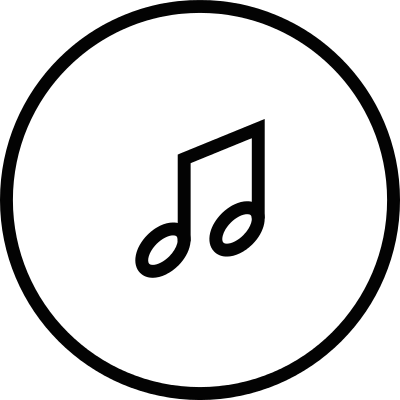 Musical note Button vector logo