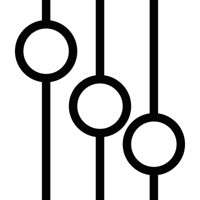 Audio mixer controls vector logo