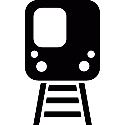 Railway line vector logo