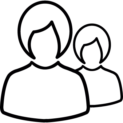 User, two, women, female, IOS 7 symbol vector logo