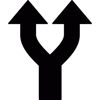 Fork arrow vector logo