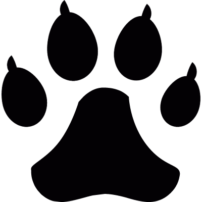 Dog track vector logo