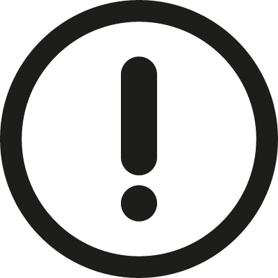 Exclamation button vector logo