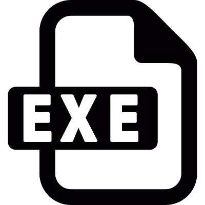 Exe file vector logo