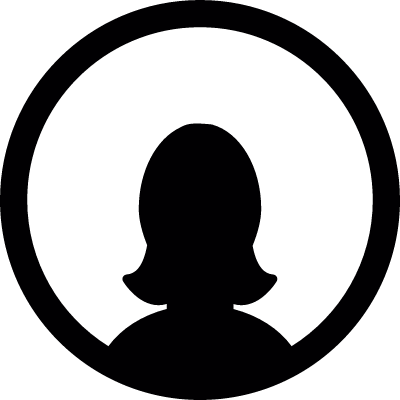 Female user Profile vector logo