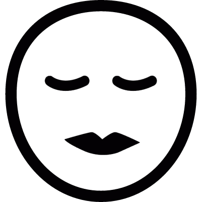 Sleeping emoticon vector logo