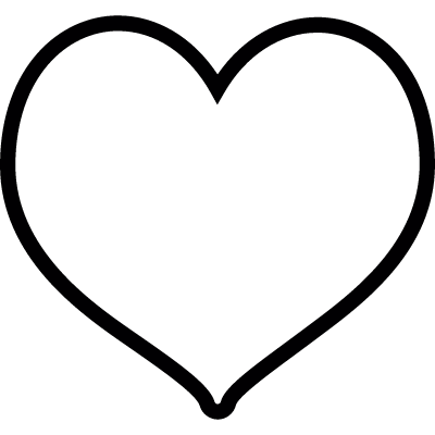 Heart shape, IOS 7 interface symbol vector logo