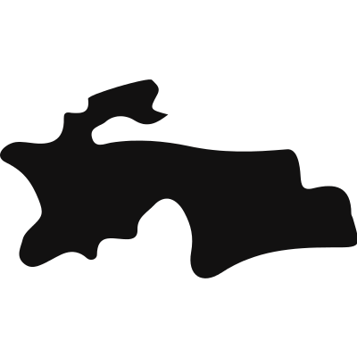 Tajikistan country map black shape vector logo