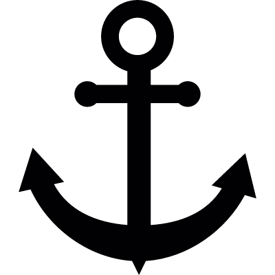 Anchor black shape vector logo