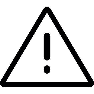 Triangular warning signal vector logo