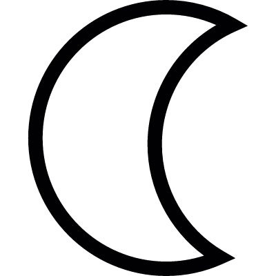 Crescent Moon vector logo