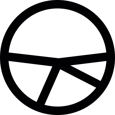 Sliced pie chart vector logo