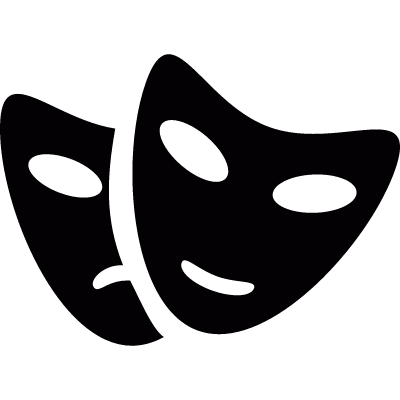 Theatre masks vector logo
