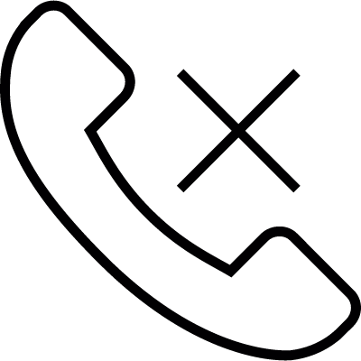 Call ended, IOS 7 interface symbol vector logo