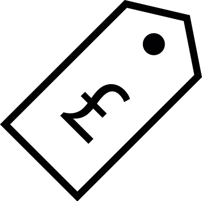Tag with pound symbol, IOS 7 interface symbol vector logo