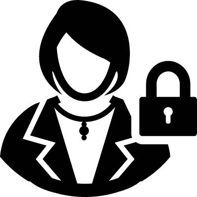 Modern User with Locked vector logo