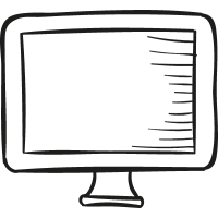 Drawed Television Screen vector
