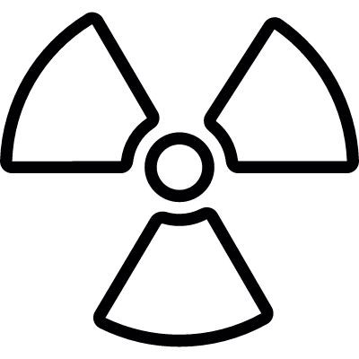 Radioactive alert vector logo