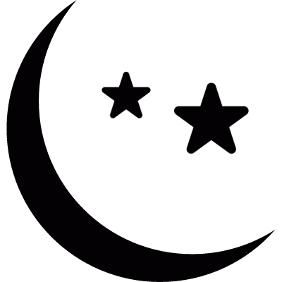Moon and stars vector logo