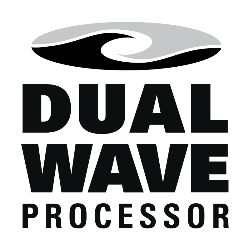 Dual Wave Processor vector logo