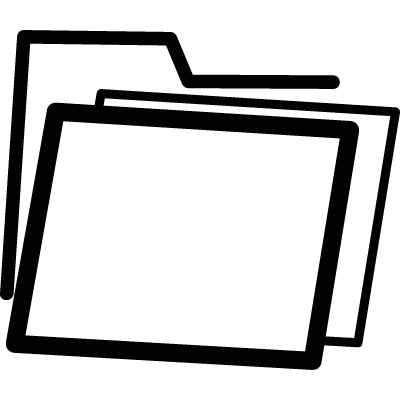 Files on folder vector logo
