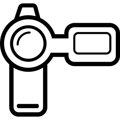 Frontal video camera vector logo