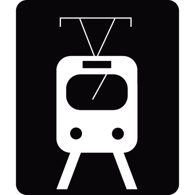 Railway station vector logo