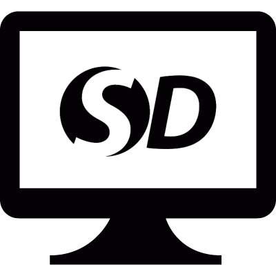 SD monitor vector logo