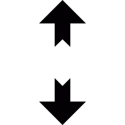 Vertical direction arrows vector logo