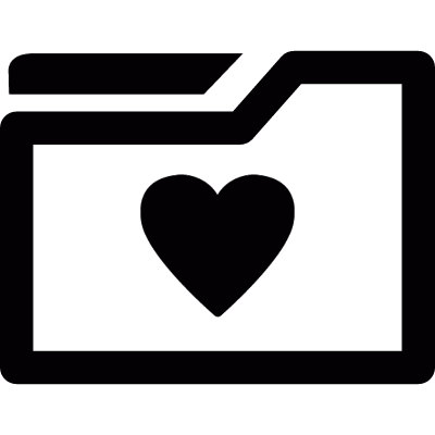 Folder with a heart vector logo