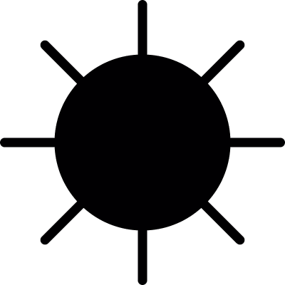 Circle with light beam vector logo