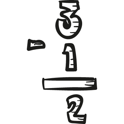 School Subtraction vector logo