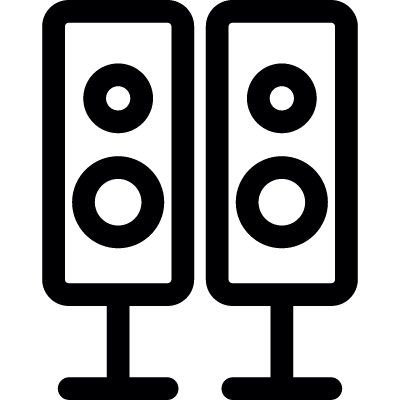 Vertical speakers vector logo