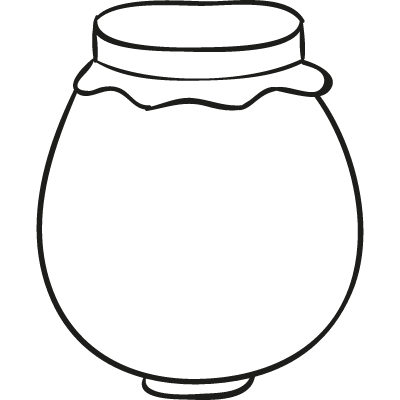 Mermelade jar doodle vector logo