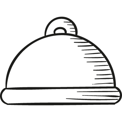 Tray cover vector logo