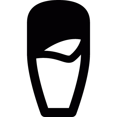 Open sleeping bag vector logo
