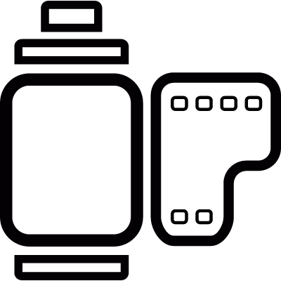 Photo strip vector logo