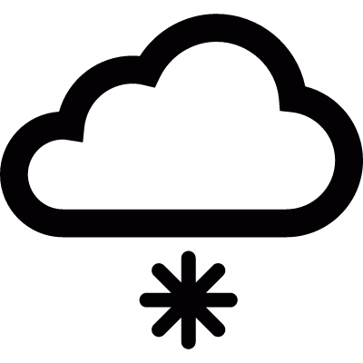 Cloud and snowflake vector logo