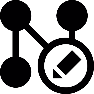 Network edit button vector logo